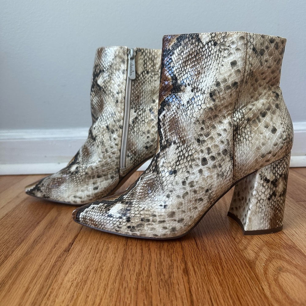 Snakeskin Ankle Boots